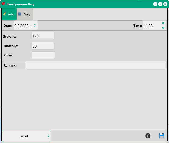 BloodPressureDiary Screenshot