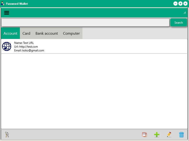 Password Wallet Screenshot